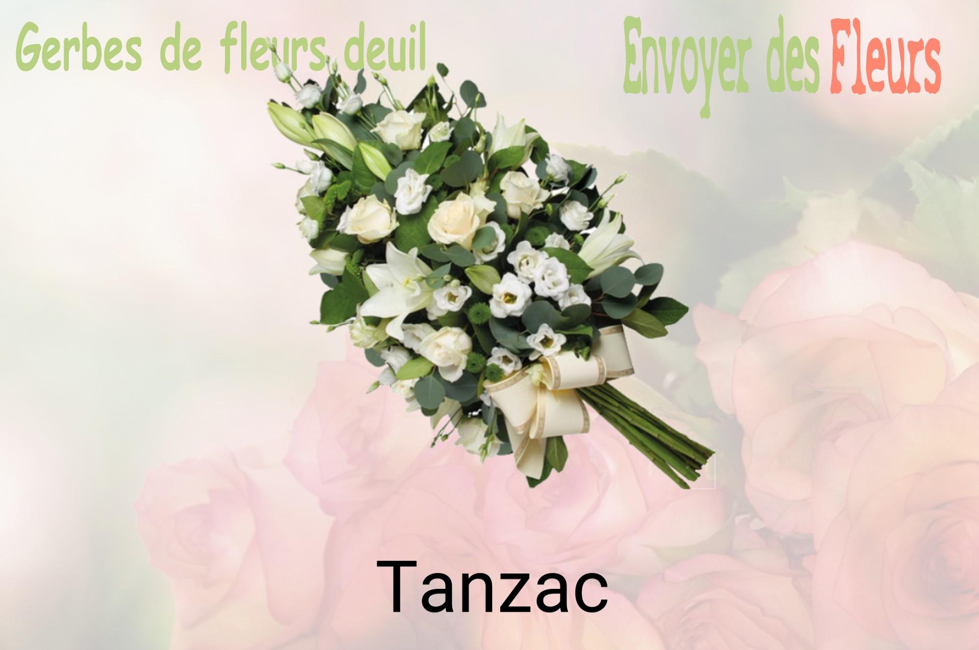 Gerbe de fleurs de deuil livrée à Tanzac